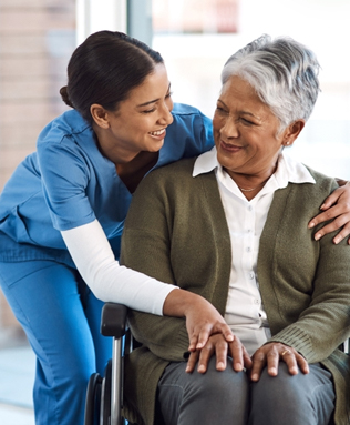 Smiling elderly person